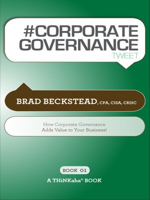 cover image of #CORPORATE GOVERNANCE tweet Book01